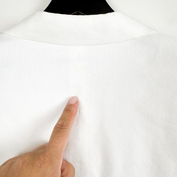 Theory Boxy Blazer in Good Linen White N0303103 $425 - 4 - Picture 7 of 9